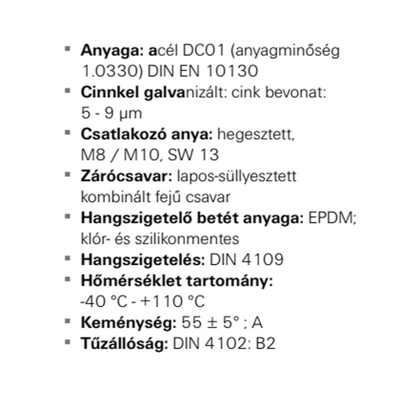 FISCHER 79457 GUMIS CSŐBILINCS M8-M10 5col FRS KÉTRÉSZES 133-141mm  CSŐBILINCSEK