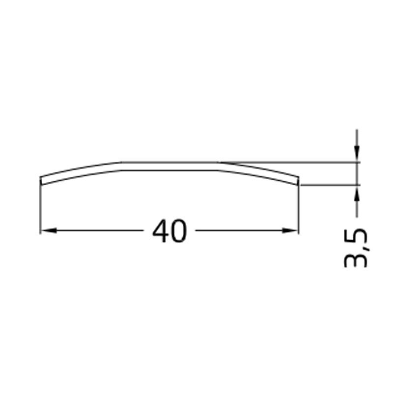 AMIG 3/1128 KÜSZÖBSÍN FÉLKÖR 985mm EZÜST ÖNTAPADÓS TAPAJUNTAS  AJTÓVASALAT