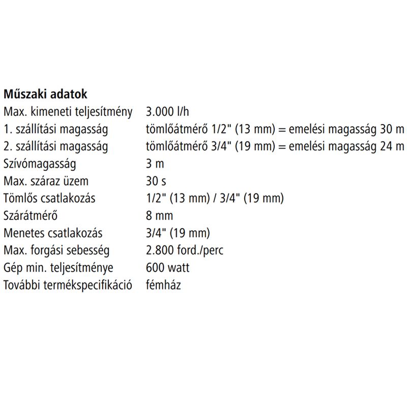 WOLFCRAFT 2200000 SZIVATTYÚ FÉMHÁZAS FÚRÓGÉPPEL HAJTHATÓ 