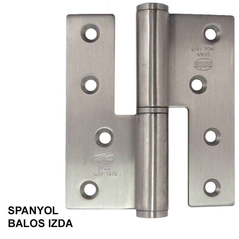 AJTÓPÁNT SZÖGLETES 100*88*3mm INOX BAL IZDA (MAGYAR JOBB) MHA 478-AMIG 426/4728 AJTÓVASALAT