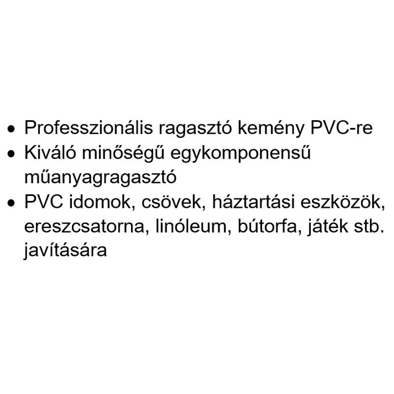 RAGASZTÓ MŰANYAGHOZ  60GR. KEMÉNY MŰA. PCV IDOM RAG. CHEMISTIK RAGASZTÁSTECHNIKA