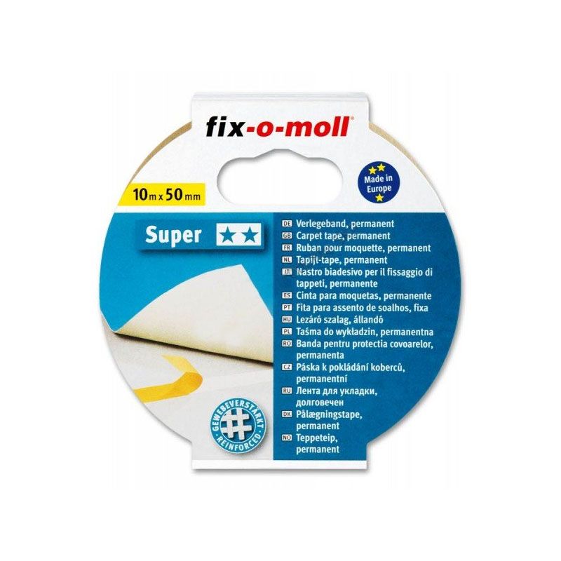 FIX-O-MOLL 3563189 KÉTOLDALAS RAGASZTÓSZALAG 10M*50mm EXTRA-SZUPER LEZÁR.  CSOMAGOLÓANYAG