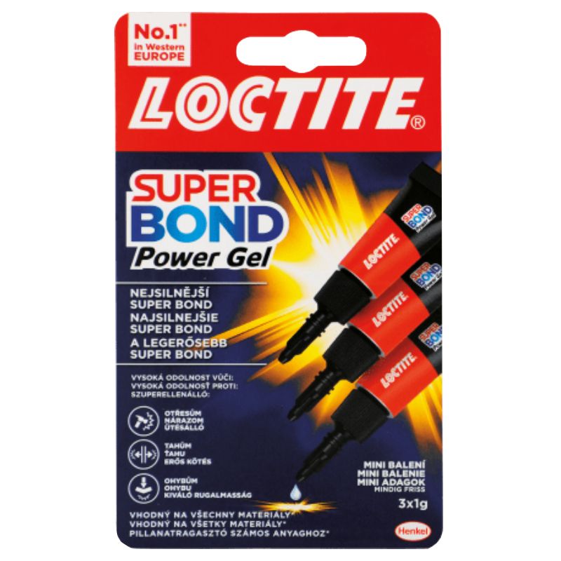 RAGASZTÓ PILLANAT GÉL 3*1GR SUPER BOND POW. GEL MINI TRIO LOCTITE 2733037 RAGASZTÁSTECHNIKA