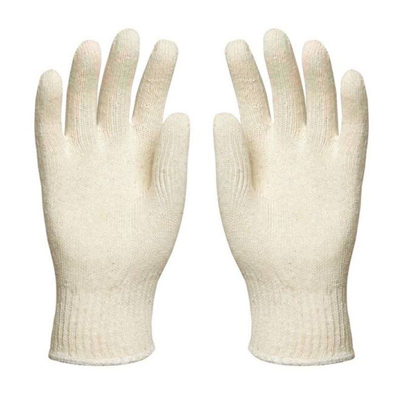 VÉDŐKESZTYŰ PAMUT NŐI FEHÉR 07 DUPLASZÁLAS CÉRNA,GUMÍS CSUKLÓ COVERGUARD 4300