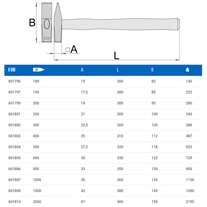 UNIOR 601803 KALAPÁCS 0.4KG 812 