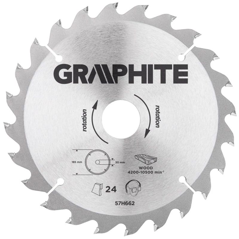 KÖRFŰRÉSZTÁRCSA D185*30/24F. FÁHOZ GRAPHITE 57H662 KÖRFŰRÉSZ TÁRCSA