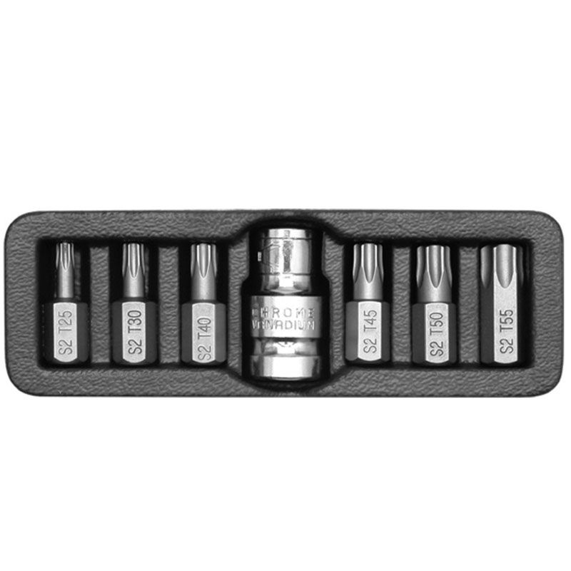 YATO 0416 BEHAJTÓHEGY KÉSZLET BIZTONSÁGI TORX TX25-TX55/7részes  BIT ÉS BEHAJTÓ HEGYEK