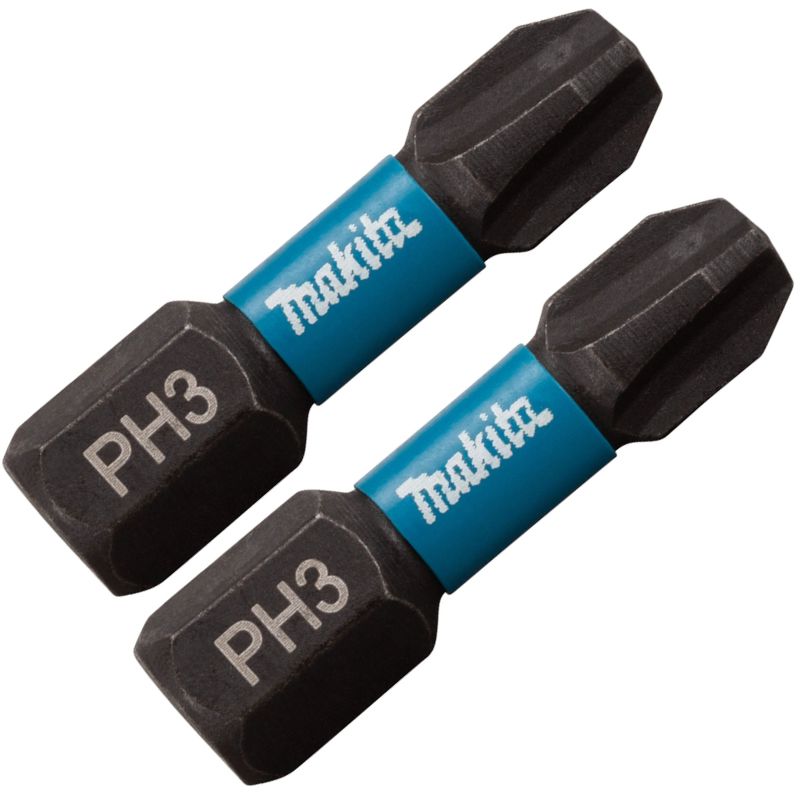 MAKITA B-63622 BEHAJTÓHEGY PH3 1/4c C6,3 25mm IMPACT BLACK MÁGNESES 2DB/CS  BIT ÉS BEHAJTÓ HEGYEK