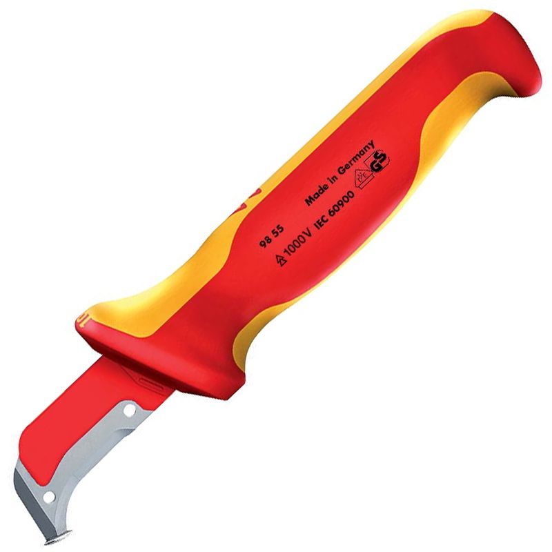 VDE KÁBEL KÉS 180mm 1000V KAMPÓS KNIPEX 425020 FOGÓK, CSIPESZEK