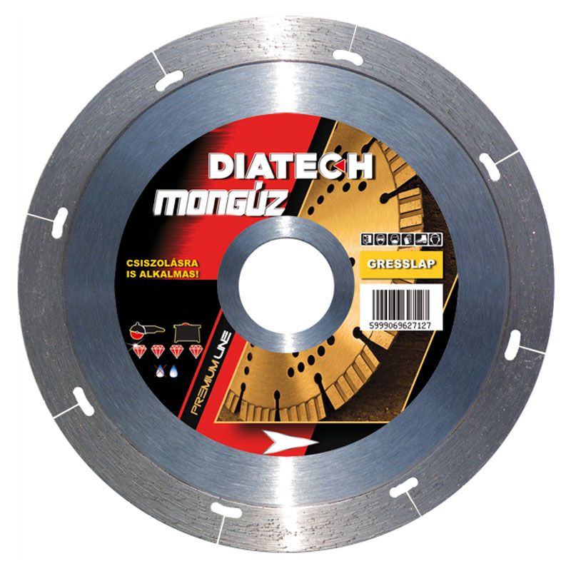 DIATECH MG250 VÁGÓKORONG SZEGMENS D250*25.4 MONGÚZ GYÉMÁNTSZEMCSÉS  GYÉMÁNTSZEMCSÉS VÁGÓKORONG