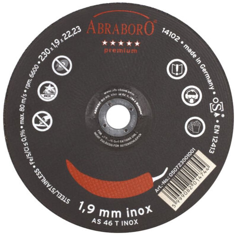 VÁGÓKORONG INOXHOZ D230*1.9Q CHILI 22LYUK AS46-BF T42 KÚPOS IMPORT