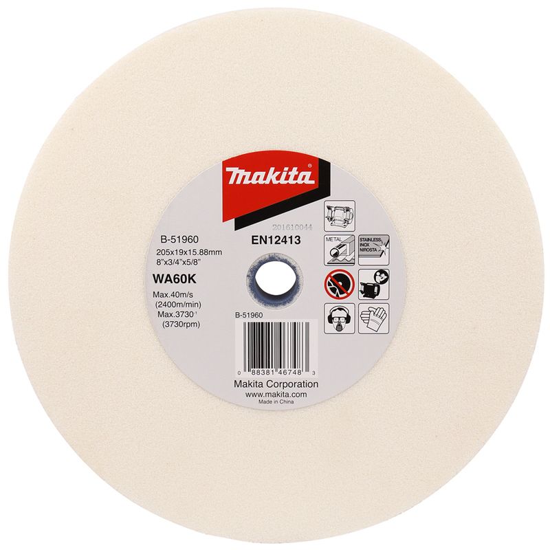 MAKITA B-51960 KÖSZÖRŰKORONG D205 WA60 FEHÉR VÁGÁS,CSISZOLÁS ÉS POLÍROZÁS MAKITA B-51960 KÖSZÖRŰKORONG D205 WA60 FEHÉR VÁGÁS,CSISZOLÁS ÉS POLÍROZÁS