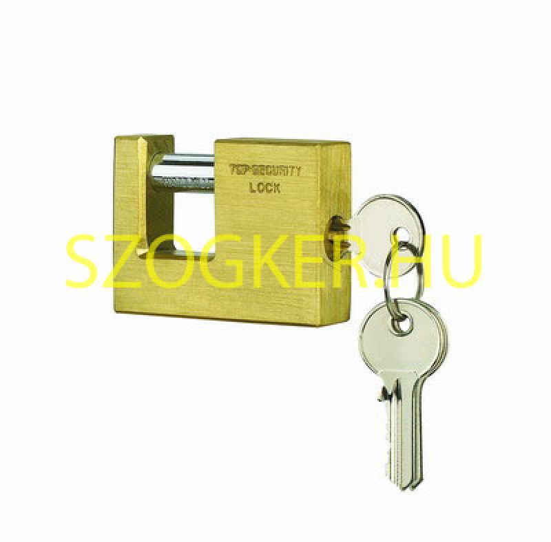 U-LAKAT (REDŐNYLAKAT) 60mm SÁRGARÉZ 3DB KULCCSAL IMPORT BX960 LAKAT-LAKATPÁNT-LÁNC