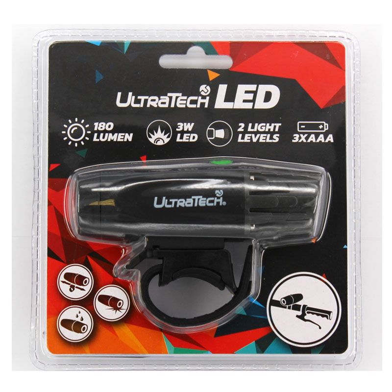 BICIKLI LÁMPA 3W 180LUMEN LEDES, ELEM NÉLK ULTRATECH PUT-LEDB3W LÁMPÁK ÉS REFLEKTOROK