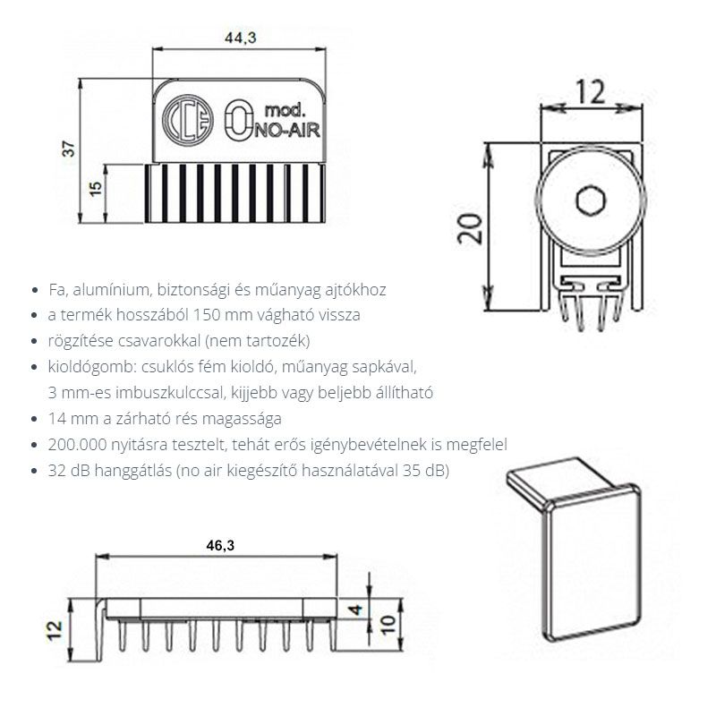 AJTÓKÜSZÖB AUTOMATA 930mm CCE.TREND ALU BEMARHATÓ MAESTRO ASTD930-A-1 AJTÓVASALAT