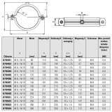 FISCHER 79498 LÉGVEZETÉKBILINCS D160 M8-M10 LGS 6,5col (LÉGTECHNIKÁHOZ)  CSŐBILINCSEK