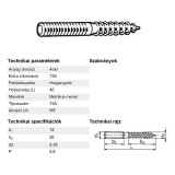 FA-FÉMMENETES CSAVAR M05*040 DIN 978 HG. STANDARD IMPORT SPECIÁLIS KÖTŐELEMEK