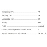 ZÁRTSZELVÉNY ÖSSZEKÖTŐ 20/20 + MŰANYAG FEKETE 1-1,5 FAL GAH 426392 kifutó MŰANYAG ZÁRÓELEMEK