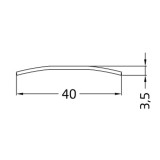 AMIG 3/1128 KÜSZÖBSÍN FÉLKÖR 985mm EZÜST ÖNTAPADÓS TAPAJUNTAS  AJTÓVASALAT