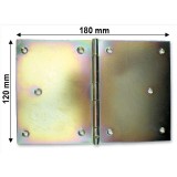 CSUKLÓSPÁNT EXTRA SZÉLES 120mm SÁRGAHORG. 120x180mm NYITOTT MAGYAR 256 AJTÓVASALAT