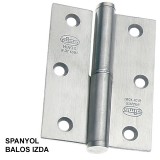 AJTÓPÁNT SZÖGLETES 90*65*2,5mm INOX BAL/IZDA MHA 477 AJTÓVASALAT