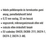 VÉDŐKESZTYŰ NEOPRÉN 11 MÁRTOTT FEKETE VEGYSZERÁLLÓ EUROTECHNIQUE 5311