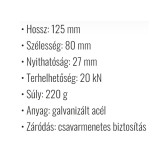 KARABÍNER CSAVAROS 27mm EN362 HG. CADO 20kN COVERGUARD AZ018 EMELÉSTECHNIKA TARTOZÉKOK