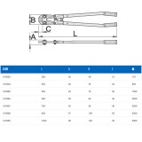 UNIOR 610966 CSAPSZEGVÁGÓ 600mm 596/6A  VÉSŐ- (KI)VÁGÓ- ÉS LYUKASZTÓ