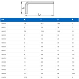 UNIOR 608520 IMBUSZKULCS SW 12 220/3L HOSSZÚ-L NIKKELEZETT  SZERSZÁM-KULCSOK