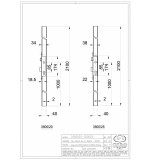 IBFM 350025 ZÁRTOK 40/40mm Z.SZELVÉNY NAT. 25/85 ZÁRTESTHEZ 2.1M HOSSZÚ  AJTÓZÁR