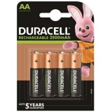 DURACELL DX1500 CERUZA AKKU TÖLTHETŐ 1,2V AA 2500mAh HR6 NiMH 4DB/CSOMAG  ELEMEK ÉS TÖLTŐK