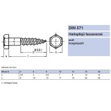 ÁLLVÁNYCSAVAR HLF D8*160 DIN 571 HG. FACSAVAR IMPORT FASZERKEZETI CSAVAR