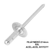 HÚZÓSZEGECS 5.9*20 ACÉL-ACÉL NAGYFEJŰ DSU SSL POPSZEGECS-HÚZÓSZEGECS