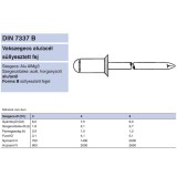 HÚZÓSZEGECS NYITOTT 3.9*12 DIN 7337B SF ALU-ACÉL DSU ASF POPSZEGECS-HÚZÓSZEGECS