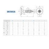 FAFORGÁCSLAPCSAVAR SF D5.0*50 DIN 7505 SHG. KH TM IMPORT FAFORGÁCSLAP CSAVAR