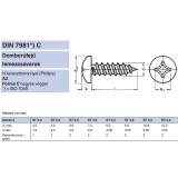 LEMEZCSAVAR DFKH D5.5*45 DIN 7981 A2 INOX PH 