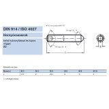 HERNYÓCSAVAR BK M6*8 DIN 914 A2 KÚPOS INOX IMPORT METRIKUS CSAVAROK