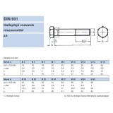 HLF CSAVAR M7*80 DIN 931-8.8 HG. RM IMPORT METRIKUS CSAVAROK