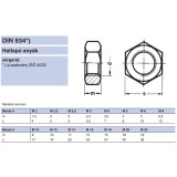 ANYA HATLAPÚ M5 DIN 934 SÁRGARÉZ IMPORT ANYACSAVAR