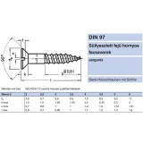 FACSAVAR SF D4.0*50 DIN 97 SÁRGARÉZ IMPORT HAGYOMÁNYOS FACSAVAR