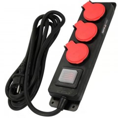 YATO 81240 KÁBEL HOSSZABBÍTÓ-ELOSZTÓ 3-AS 3m KAPCSOLÓVAL  KÁBELDOB-HOSSZABBÍTÓ-ELOSZTÓ