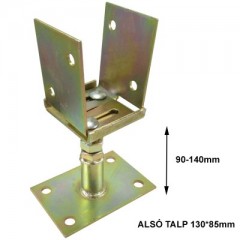 OSZLOPTARTÓ TALPAS U ÁLL.SHG 60-140mm SZÉLESSÉG FÜGG:50mm MAGYAR OSZLOPTARTÓ ELEM