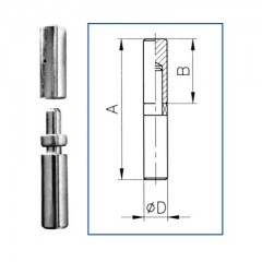 EBRO 27 DIÓCSAP CSAPÁGYAS 25*120mm NATÚR HEGESZTHETŐ  KAPUVASALAT