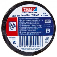 TESA 03854 SZIGETELŐSZALAG 15mm/10FM FEKETE  SZALAGOK