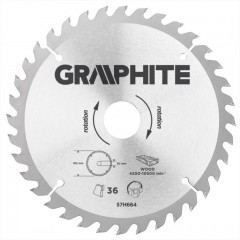 KÖRFŰRÉSZTÁRCSA D185*30/36F. FÁHOZ GRAPHITE 57H664 KÖRFŰRÉSZ TÁRCSA