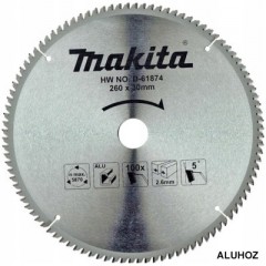 MAKITA D-61874 KÖRFŰRÉSZTÁRCSA D260*30/100F. ALUHOZ  KÖRFŰRÉSZ TÁRCSA