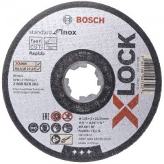 BOSCH 2608619262 VÁGÓKORONG INOXHOZ D125*1.0Q XLOCK GYORSBEFOGÁS  VÁGÓKORONG