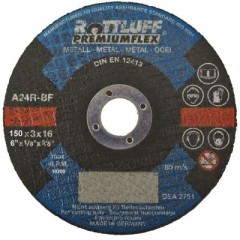 PREMIUMFLEX UTOLSÓ DARABOK VÁGÓKORONG ACÉLHOZ D150*3.0A 22LYUK A24R T41 LAPOS  VÁGÓKORONG