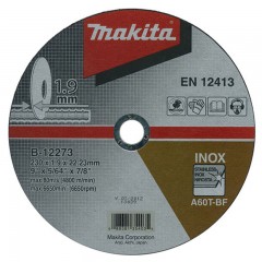 MAKITA E-13764 VÁGÓKORONG INOXHOZ D230*1.9Q 22LYUK A60T-BF T41 LAPOS  VÁGÓKORONG